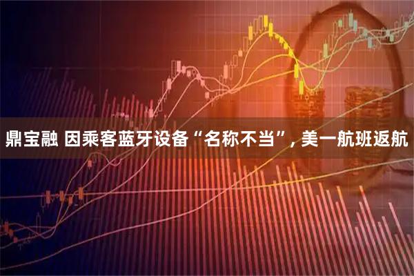 鼎宝融 因乘客蓝牙设备“名称不当”, 美一航班返航